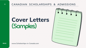 Cover Letter for Canadian Scholarships, Admissions, or Job Applications